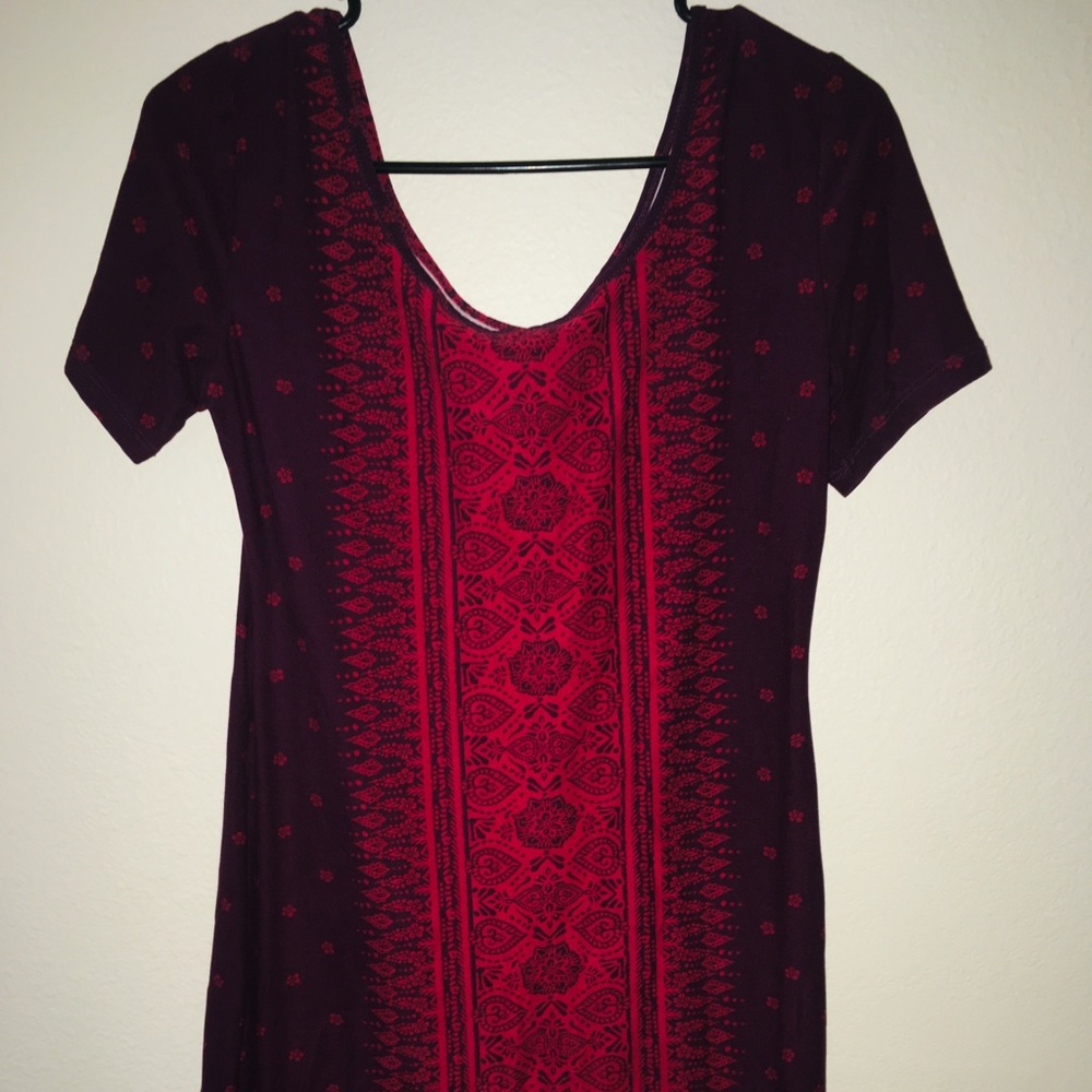 Wine colored dress!